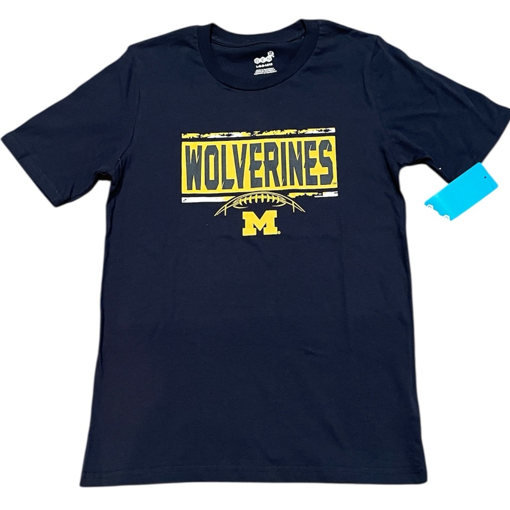 Wolverines University Of Michigan Football Short Sleeve‎ T-Shirt Y 14/16